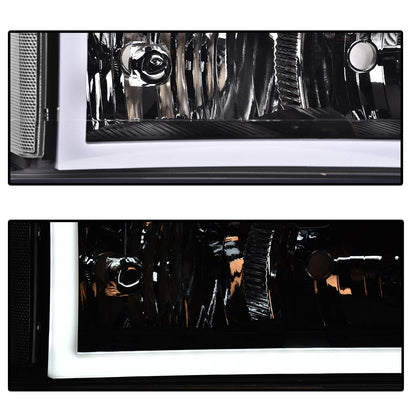 G-PLUS LED DRL Headlights, Fit Chevy Colorado/GMC Canyon 2004-2012,Fit Isuzu i-280 i-350 2006/i-290 i-370 2007-2008 Headlamps, Clear Lens Black Housing Clear Reflector,faros delanteros Assembly