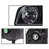 G-PLUS Headlight Compatible with Ford Mustang 2005-2009 Halogen Right Passenger Side Clear Lens Black Housing Clear ReflectorBumper Headlamps,faros delanteros