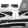 G-PLUS Bumper Fog Light Grille Grill Trim Front Left & Right Side Compatible with Volvo XC90 2020-2024 31663514, 31663515 Chrome Black