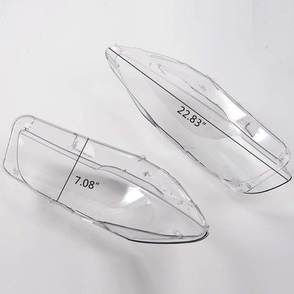 G-PLUS Left & Right Side Headlight Clear Lens Cover Replacement Lampshade Shell Compatible for BMW F10 F18 5-Series 520i 523i 525i 530i 535i 2010 2011 2012 2013 2014