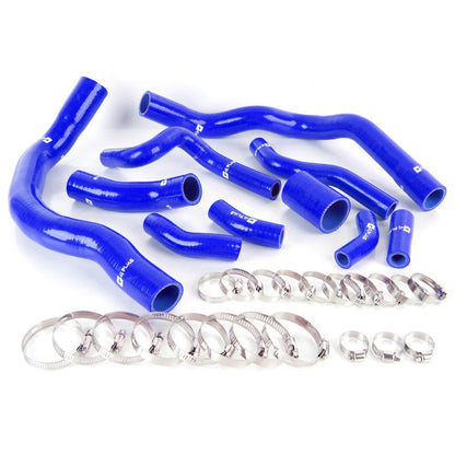 G-PLUS Silicone Radiator Coolant Pipe Hose Kit Clamps Compatible With BMW MINI COOPER S R53 2001-2006, Blue 10 PCS