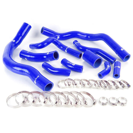 G-PLUS Silicone Radiator Coolant Pipe Hose Kit Clamps Compatible With BMW MINI COOPER S R53 2001-2006, Blue 10 PCS