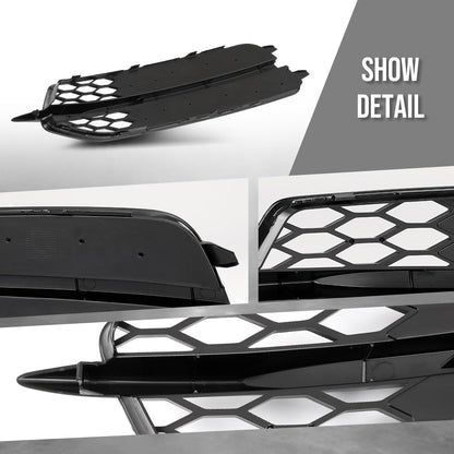 G-PLUS Right Front Bumper Side Trim Molding w/o Sensor Hole Compatible with Audi A6 C7 2011-2014 TO1039285, 52712AQ020 Black