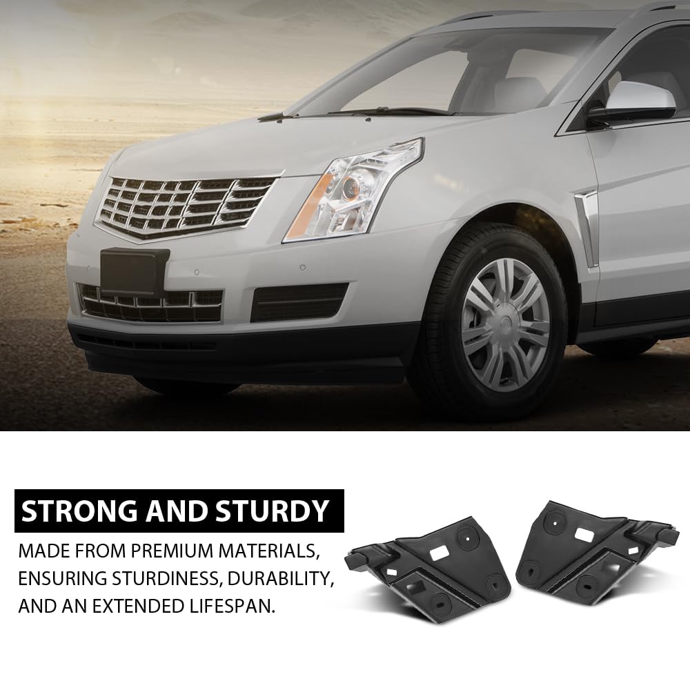 G-PLUS Rear Bumper-Inner Bracket Left & Right Compatible with Cadillac SRX 2010-2016 20904549, 20904550 Black