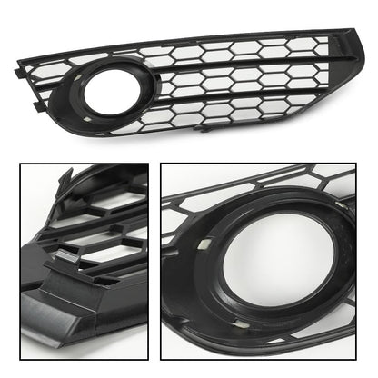 G-PLUS Front Bumper Fog Light Lamp Cover Grille Compatible with Audi A4 S-line S4 2013-2015 8K0807681L, 8K0807682M