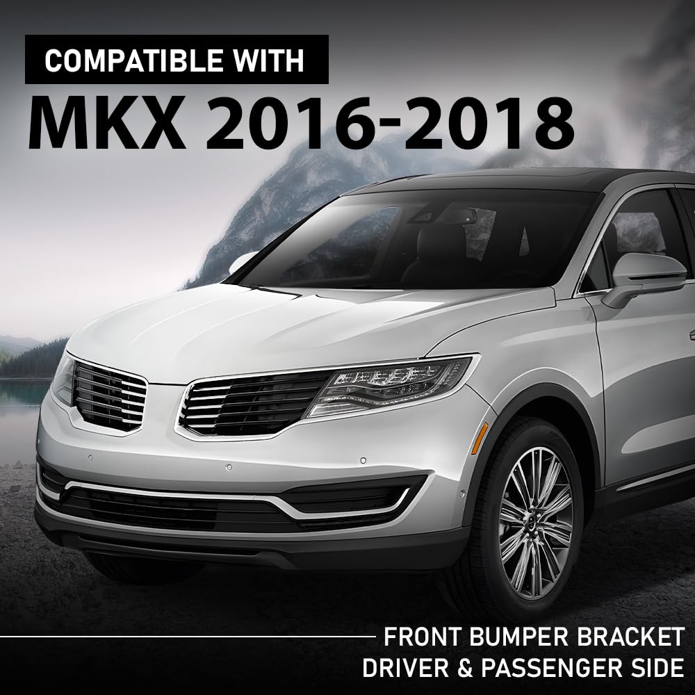 G-PLUS Pair Front Bumper Bracket, Compatible with Lincoln MKX (submodel: Black Label, Premiere, Reserve, Select) 2016-2018, LH Driver and RH Passenger Side 2PCS, FA1Z17C947A, FA1Z17C947B