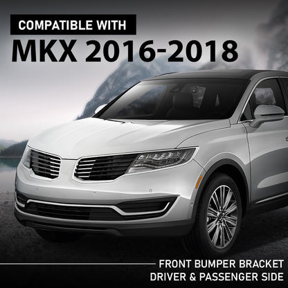 G-PLUS Pair Front Bumper Bracket, Compatible with Lincoln MKX (submodel: Black Label, Premiere, Reserve, Select) 2016-2018, LH Driver and RH Passenger Side 2PCS, FA1Z17C947A, FA1Z17C947B