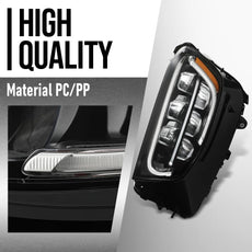 G-PLUS LED Headlight for Benz GLC Class 2020-2022 Black Left Side Additional Angle