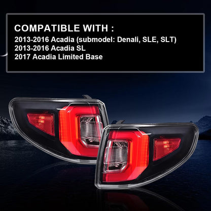 G-PLUS Tail Lights w/o Bulbs Red Compatible with GMC Sierra 1500 2014-2018, Fit GMC Sierra 2500 HD 3500 HD 2015-2019 84288725, GM2801281C Right Passenger Side Luces Traseras Rear Brake Lamps Assembly