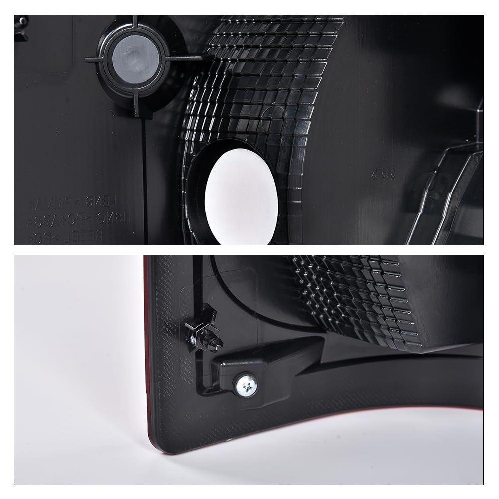 G-PLUS Rear Right Tail Light Assembly w/o Bulbs Fit Ford F250 F350 Super Duty 2017 2018 2019, Right Passenger Side Rear Lamp Assembly, Red Lens Chrome Housing, FO2801256