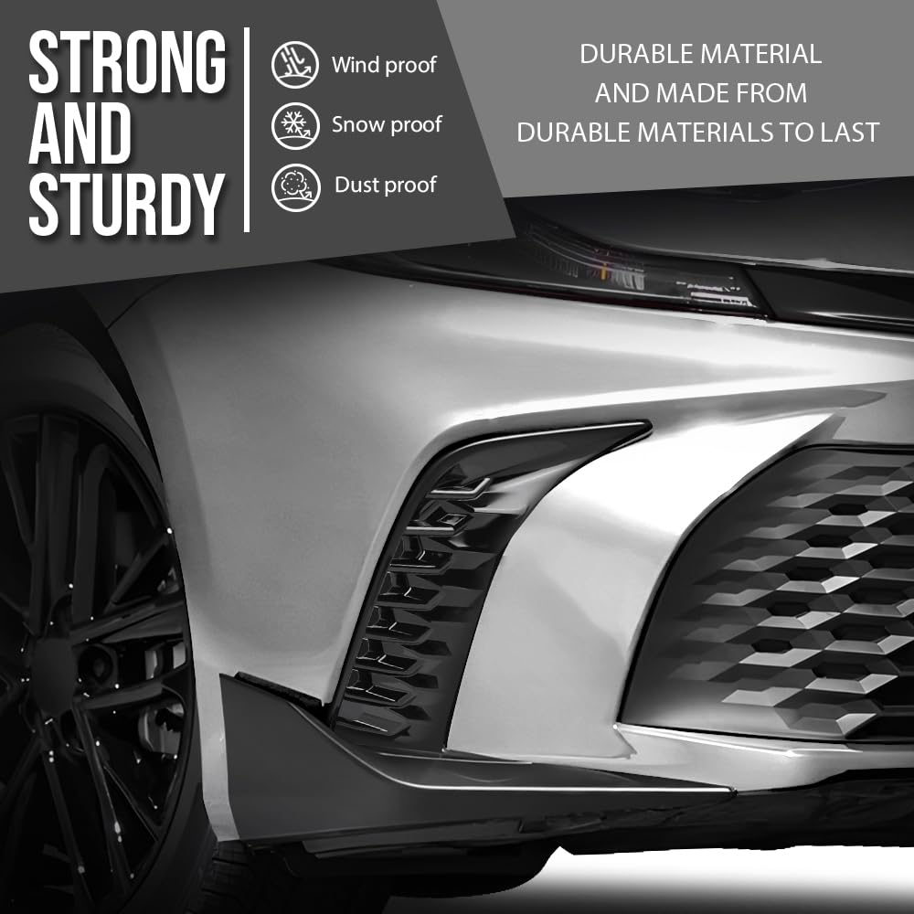 G-PLUS Right Front Bumper Side Trim Molding w/o Sensor Hole Compatible with Toyota Camry SE 2025 TO1039285, 52712AQ020 Glossy Black