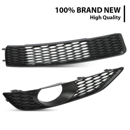 G-PLUS Fog Light Grill Bezel Cover Compatible with 2016-2018 Audi A4 B9 S-LINE only/Fits 2016-2018 Audi S4 B9/NOT Fit models with standard bumper 8W0807681F, 8W0807682F
