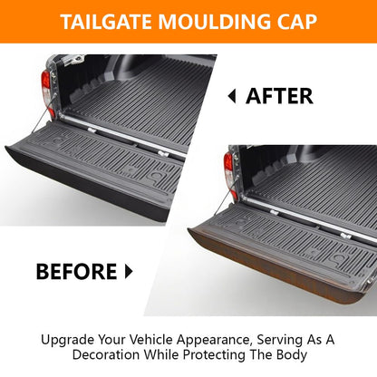 G-PLUS Tailgate Cap Top Protector Cover Fit 2008 2009 2010 2011 2012 2013 2014 2015 2016 Ford F250 F350 F450 Super Duty Rear Tailgate Molding Trim BC3Z9940602B, 8C3Z9940602AA, FO1904104 Black