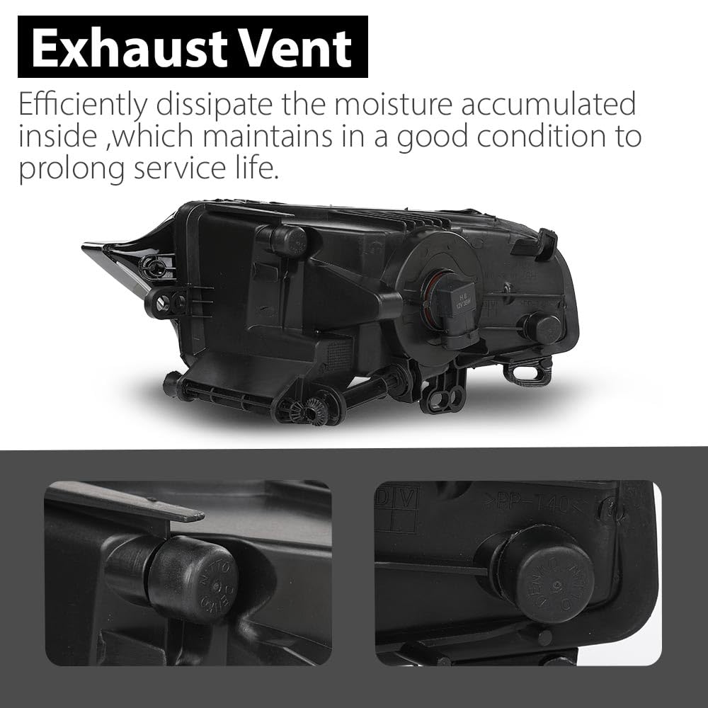 G-PLUS Pair Fog Light Lamp, Compatible with Audi A3/ A3 Quattro 2015-2016, LH Driver & RH Passenger 2PCS, AU2592120, AU2593120, 8V0941699E, 8V0941699B, 8V0941700E, 8V0941700B