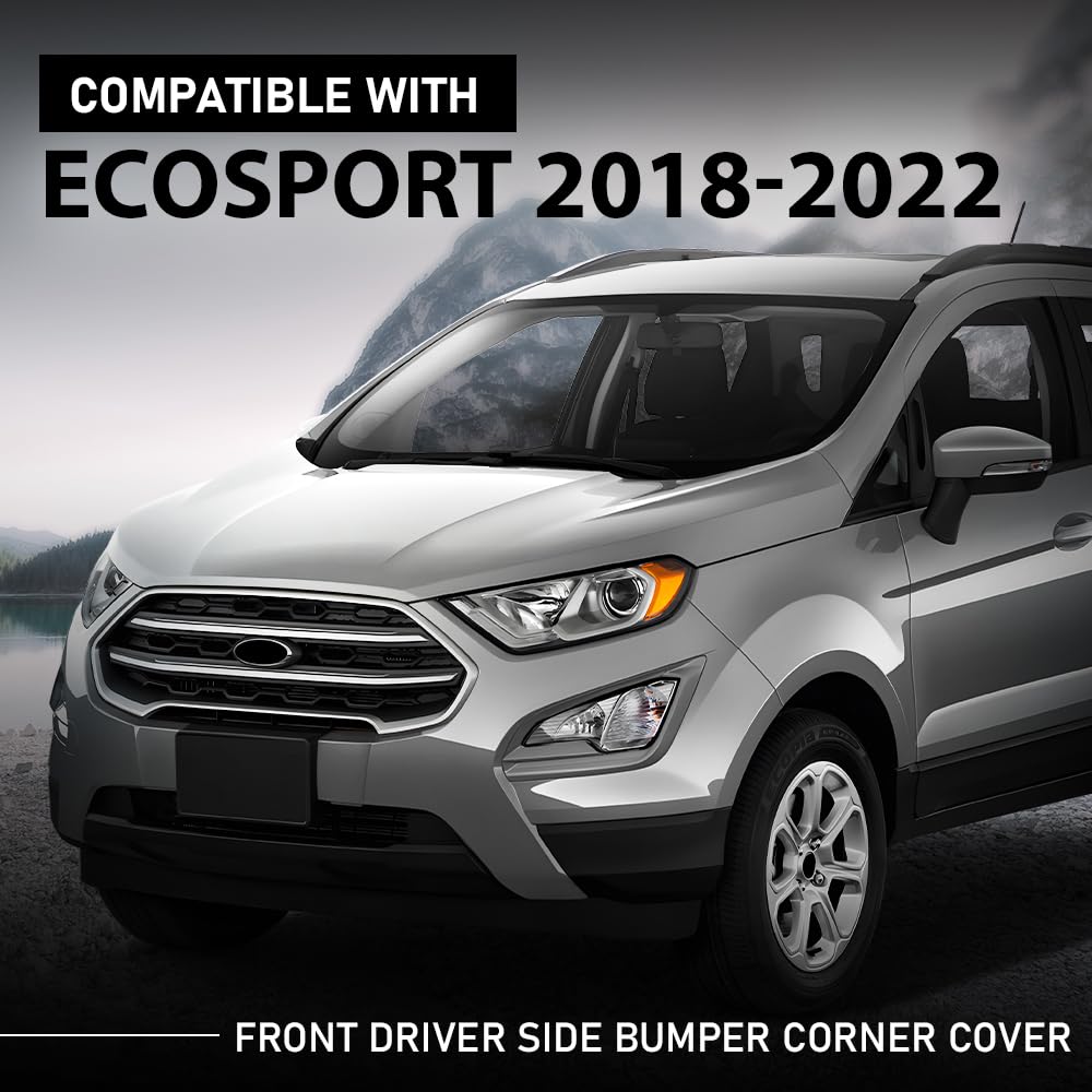 G-PLUS Front Left Bumper Corner Cover, Compatible with Ford EcoSport 2018-2022, Driver Side, FO1016102, GN1Z17D957CB