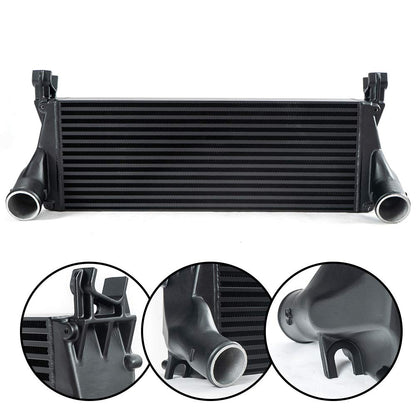 G-PLUS Charge Air Cooler/Intercooler Compatible With 2013-2018 Ram 2500 3500 6.7L Aluminum Tank Tube & Fin Core Black