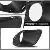 G-PLUS Fog Light Bezel Fog Lamp Trim Cover Grill Compatible with Jeep Cherokee 2014-2018 Pair Black