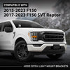 G-PLUS Upper Hood Ditch Cube LED Light Mount Brackets Compatible with Ford F150 SVT Raptor 2017-2023,Fit Ford F150 2015-2023