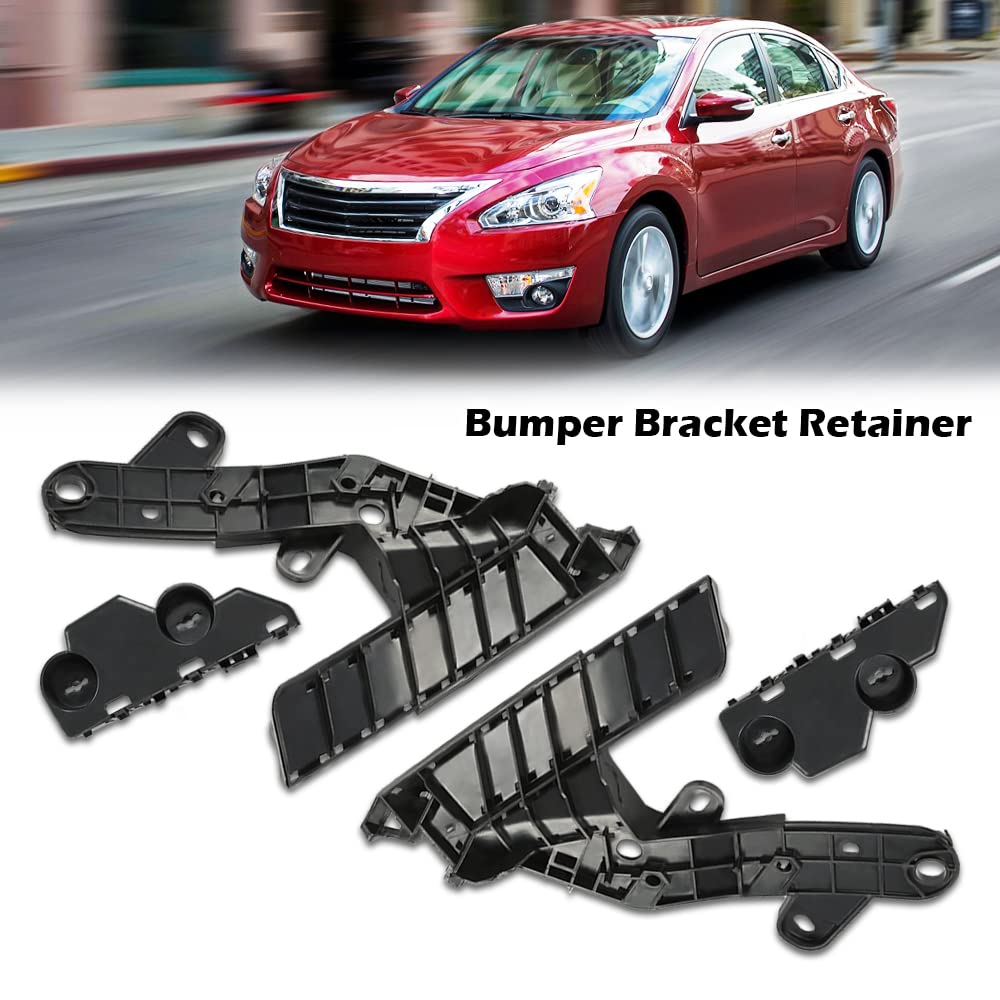 G-PLUS Bumper Bracket Retainers Front 4PC Beam Mount Support Compatible with Altima Sedan 2013 2014 2015 62059-3TA0A 62058-3TA0A 62221-3TA0A 62220-3TA0A