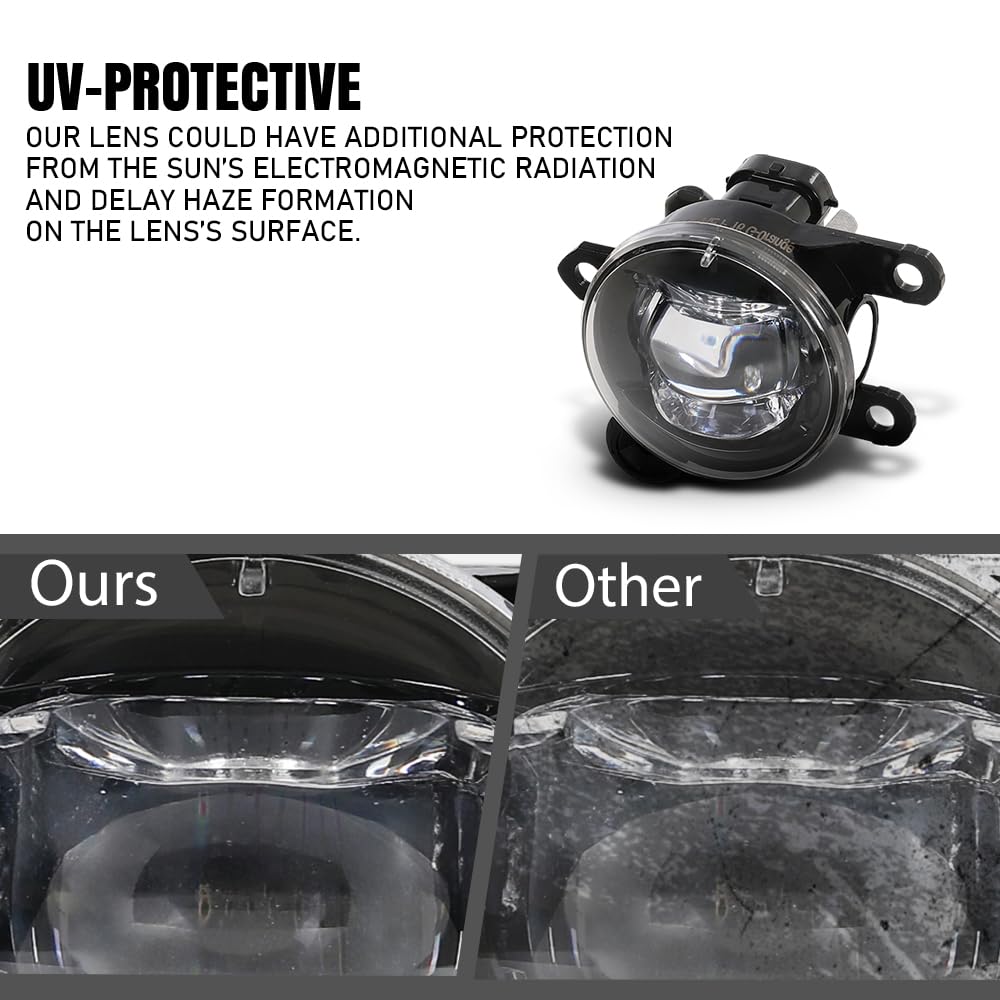 G-PLUS Left LH Driver LED Fog Light Compatible with Volvo XC40 2018-2020 Fit Polestar 2 2021-2023 31689174 Black
