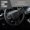 G-PLUS Steering Wheel Cover Trim Compatible with Honda Civic 2016 2017 2018 2019 Carbon Fiber Black