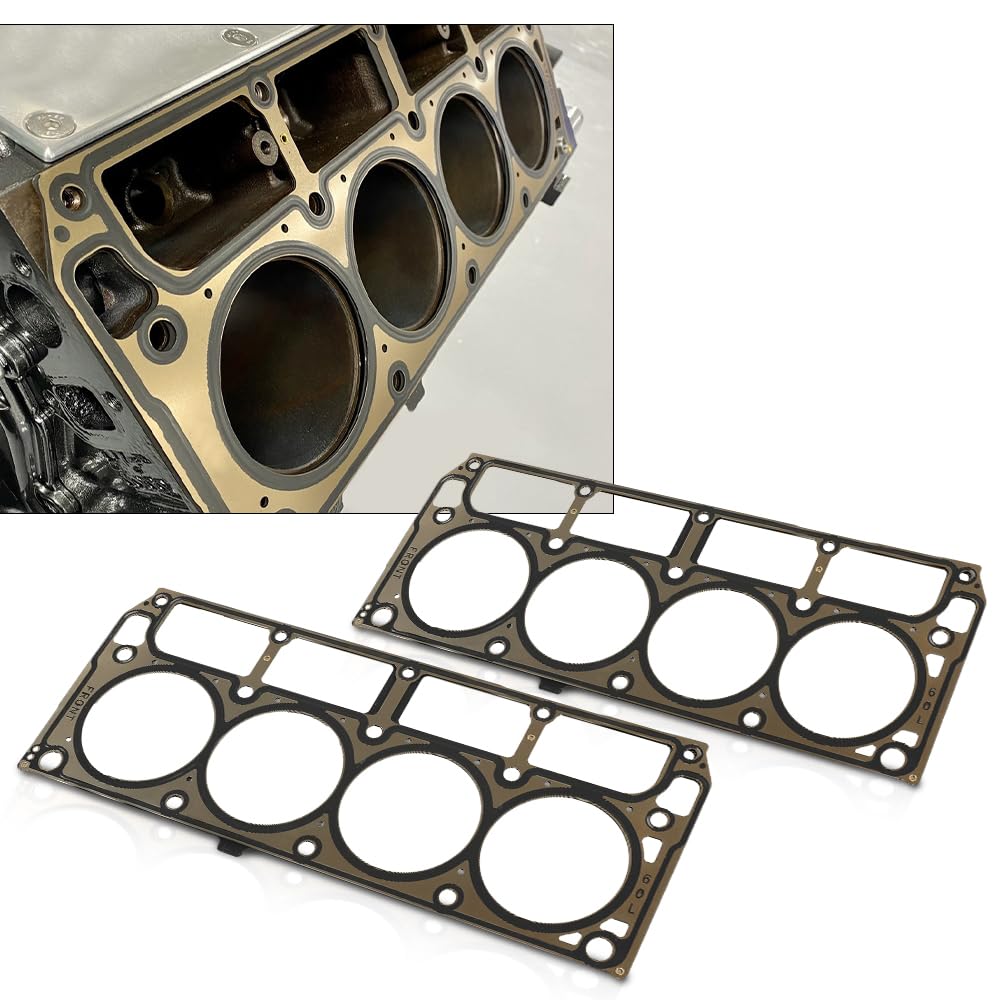 G-PLUS Cylinder Head Gaskets Compatible with LS2 L76 6.0 Chevy Corvette 2005-2007/Chevy Silverado GMC Sierra 2002-2013 12569365, 12575392, 12589227