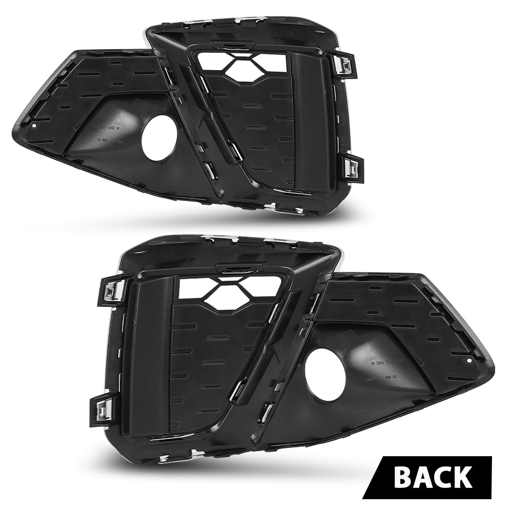 G-PLUS Pair Fog Light Cover Fog Lamp Grilles Cover, Compatible with Audi A4/S4 2020-2023, LH Driver & RH Passenger 2PCS