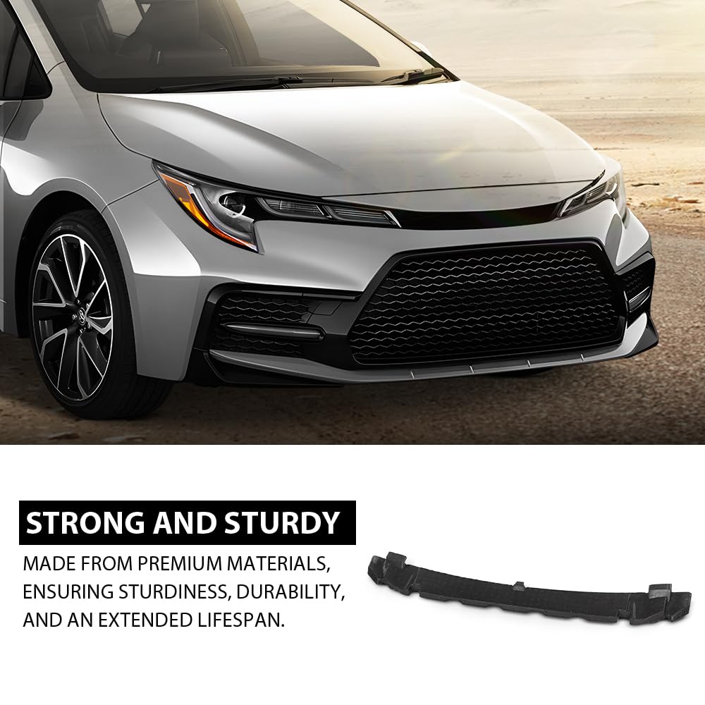 G-PLUS Front Bumper Absorber Impact Foam Bar Compatible with Toyota Corolla SE XSE 2020-2021 Black