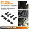 G-PLUS 8PCS Black Front Shock Lower A Arm Mounting Bolts & Special U Nuts Hardware 8pcs Compatible with 1955-2007 GM