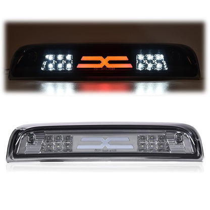 G-PLUS LED 3rd Third Brake Light Compatible with Chevy Silverado 2014-2020,Fit GMC Sierra 2014-2020,X Type High Mount Stop Lamp Tail Cargo Lamp Smoky Lens Clear Housing