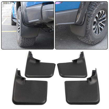 G-PLUS Mud Flaps, Compatible with Ford F150 2004-2014, w/o The Factory Wheel Lip Moldings Splash Guards Mudguards Front Rear 4PCS Heavy Duty Molded No Drill CL3Z-16A550-C, CL3Z-16A550-F