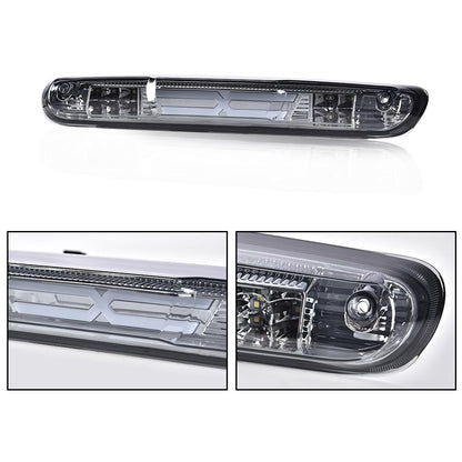 G-PLUS X-Type LED Third Brake Light Compatible with Chevy Silverado/GMC Sierra 2007-2014 3RD LED Bar Brake/Cargo Light Smoky lens Chrome Housing Amber Reflector