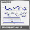 G-PLUS Radiator & Heater Hose Kit Compatible with Ford F150 F250 F350 Bronco Trucks Pickups with 5.0L/5.8L Engine 1988 1989 1990 1991 1992 1993 1994 FOTZ8260E, FOTZ8286D Blue