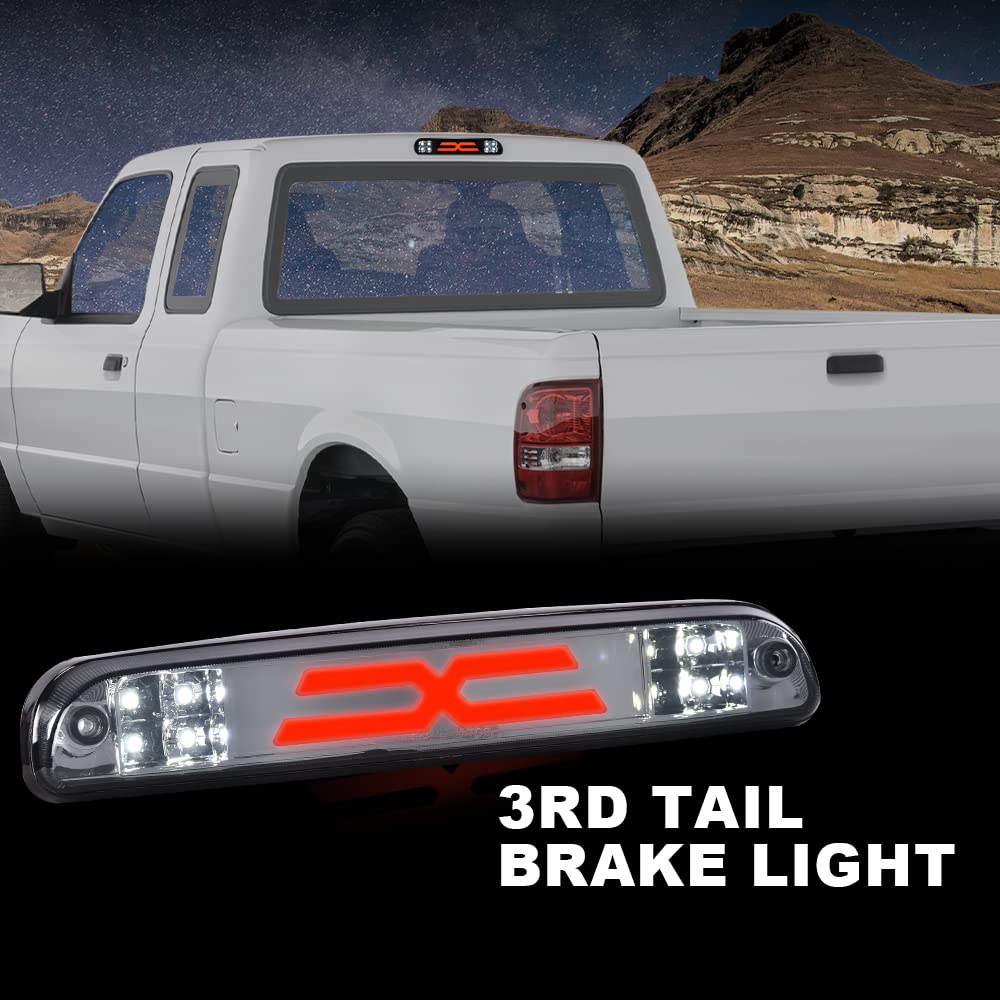 G-PLUS LED Third Type X High Mount Brake Stop Light Compatible with 1993-2011 Ranger 1999-2016 F250 F350 F450 F550 Super Duty 1995-2003 Mazda B2300 B2500 B3000 B4000 CC3Z13A613B