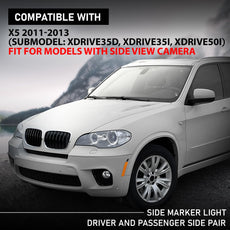 G-PLUS Bumper Reflector Side Marker Light 2PCS for BMW X5 2011-2013 Front Left Right Front View