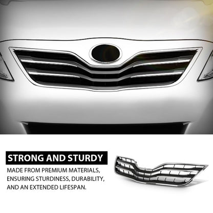 G-PLUS Front Grille Chrome Shell, Compatible with Toyota Camry XLE 2010-2011, 5310106190C0, TO1200325