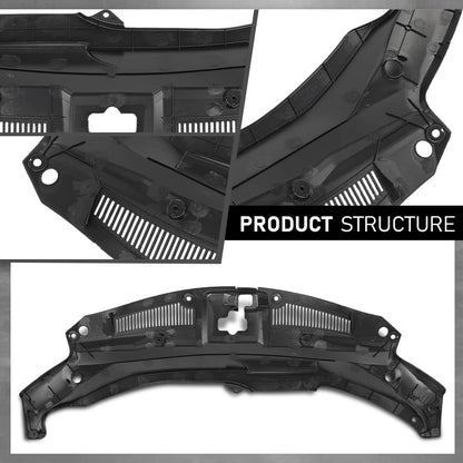 G-PLUS Radiator Support Cover Compatible with LX RX350 (submodel: Base, F Sport) 2016-2020, Fit LX RX450hL Base 2018-2019 532950E090, 53295-0E090, LX1224112 Black PP