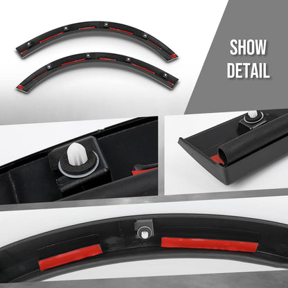 G-PLUS Rear Wheel Arch Fender Flare Molding Trim Left+Right Compatible with Tesla Model X 2016-2023 Black
