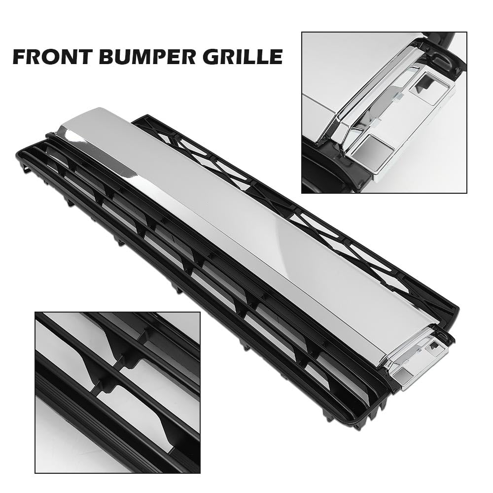G-PLUS Front Bumper Cover Grille Set Compatible with Hyundai Elantra 2017-2018
