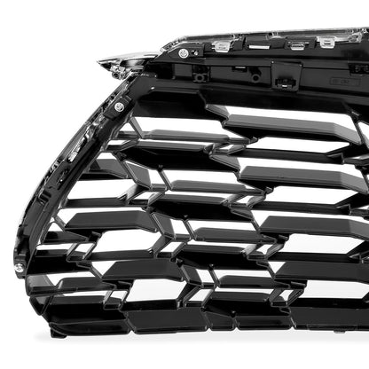 G-PLUS Front Bumper Upper Grille Chrome Trim Grill w/Hole Compatible with Toyota Highlander 2020-2022, Fit Models With Front View Camera, Not fit XSE models 31010E330, TO1200457