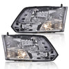 G-PLUS Headlights Fit Dodge Ram 1500 2500 3500 2009-2012 New Body, Only Fit Factory Quad, Smoky Lens Chrome Housing Clear Reflector, Headlamps, faros delanteros Assembly