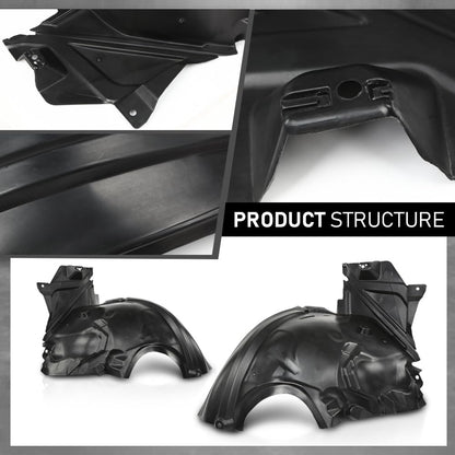 G-PLUS Fender Liner Front Left & Right Side Set Fit Benz E250 (submodel: Bluetec, Bluetec 4Matic) 2014-2016,Fit Benz E300 4Matic 2012-2013, 2015,Fit Benz E350 4Matic 4-Door, Wagon 2011-2014