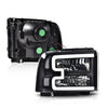 G-PLUS LED Headlights, Compatible with Ford F250 F350 F450 F550 2005 2006 2007 Super Duty Headlamps,Clear Lens Black Housing Clear Reflector Left & Right