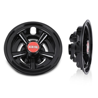 G-PLUS Golf Cart Wheel Covers Hub Caps 8" Black Compatible with EZGO, Club Car & Yamaha