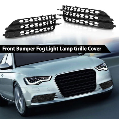 G-PLUS Front Bumper Fog Light Grill Covers Driver and Passenger Side Compatible with Audi A4 B8 B8.5 Allroad 2009-2015 (w/Fog Light Hole)/Not Fit for S-Line Models 8K0807681J01C 8K0807682J01C Black