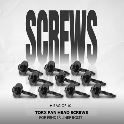 G-PLUS Fender Liner Bolts Compatible with 2008-2021 GMC Chevy Torx Pan Head Screw