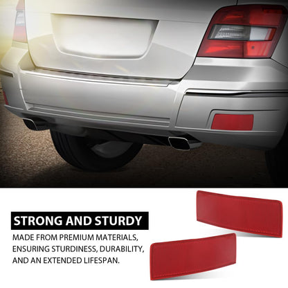G-PLUS Pair Rear Bumper Reflector Light, Compatible with Benz GLK250 GLK350 Base 4Matic Sport Utility 4-Door 2010-2012, Left & Right Side 2PCS, 2048200174, 2048200274