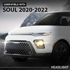 G-PLUS Headlight Assembly for Kia Soul 2020-2022 Driver Side Replacement Front View