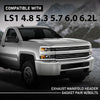 G-PLUS Exhaust Manifold Header Gasket Pair W/Bolts Fit All LS Series Engines (Except LS7),Fits All 1997-2013 Gen 3/4 LS Based V8 551696, 12617944