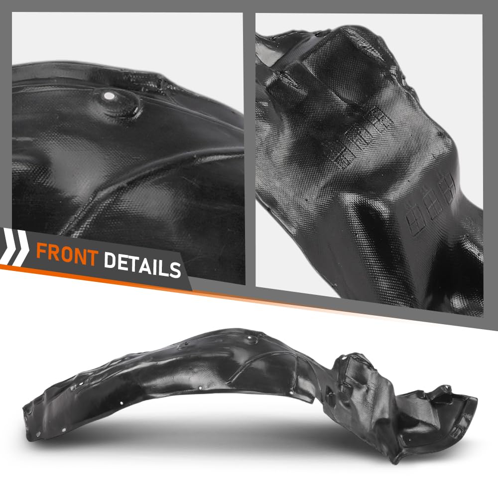G-PLUS Front Left & Right Fender Liner Set w/Clips Compatible with Honda Civic 1996-2000 74151S04000, 74101S0400, HO1248103, HO124910 Direct OE Replacement 2 PCS Black